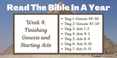 Read the Bible in a Year: Week 4