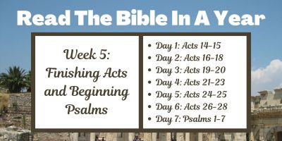 Read the Bible in a Year: Week 5