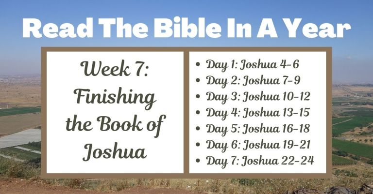 Read the Bible in a Year: Week 7 – Joshua 4-24 – Joyful Moments in Christ