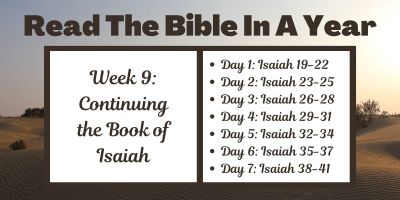 Read the Bible in a Year: Week 9