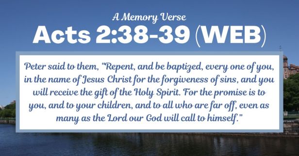 Acts 2:38-39 - A Bible Memory Verse