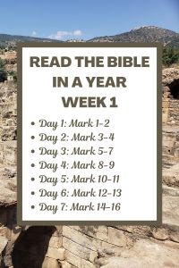 Read The Bible In A Year: Week 1 - The Book of Mark