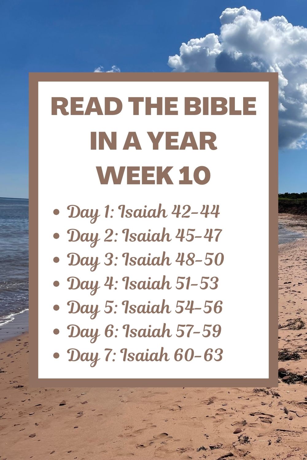 Read the Bible in a Year: Week 10 - Continuing the Book of Isaiah