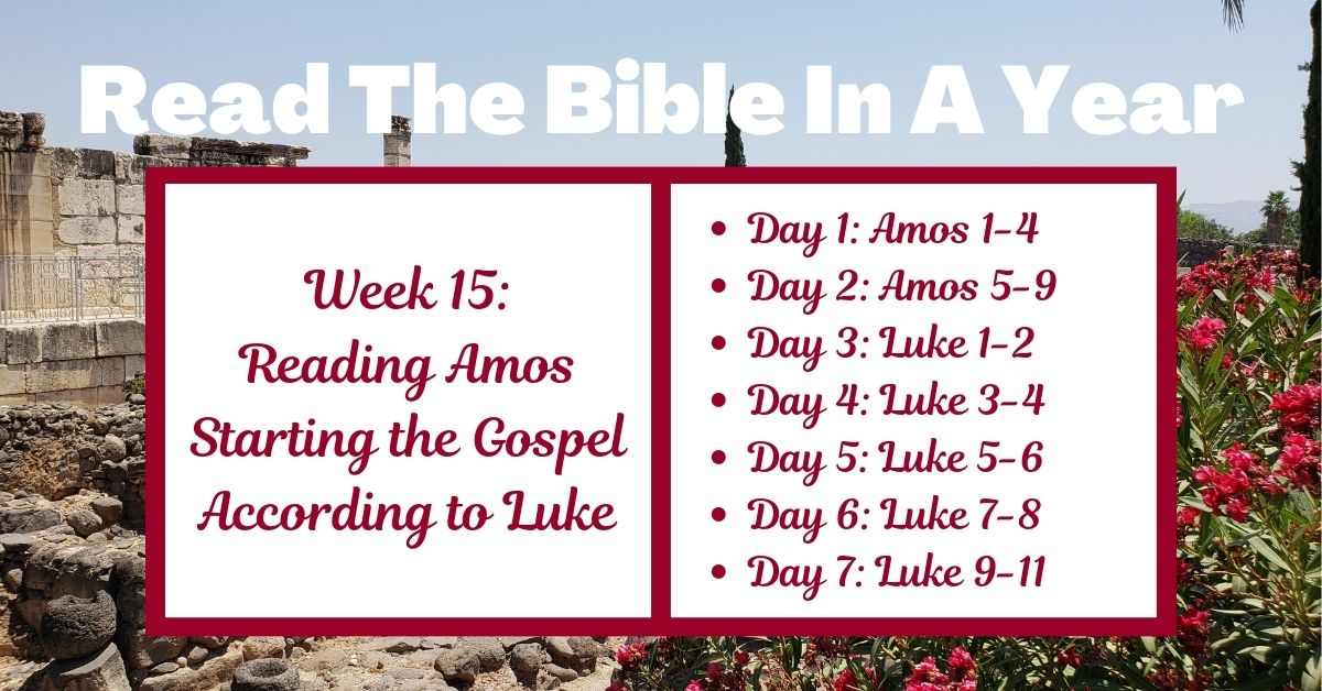 Read the Bible in a Year: Week 15 – Amos and the Gospel of Luke&nbsp;1-11