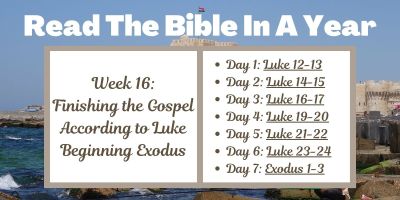 Read the Bible in a Year: Week 16 - Finishing the Gospel According to Luke and Beginning Exodus