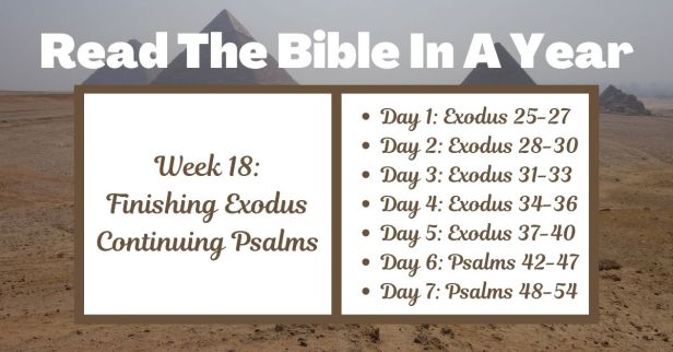 Read the Bible in a Year: Week 18 – Finding Hidden Treasures in Exodus and Psalms