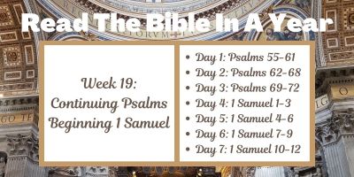 Read the Bible in a Year: Week 19 - Continuing Psalms and Beginning 1 Samuel
