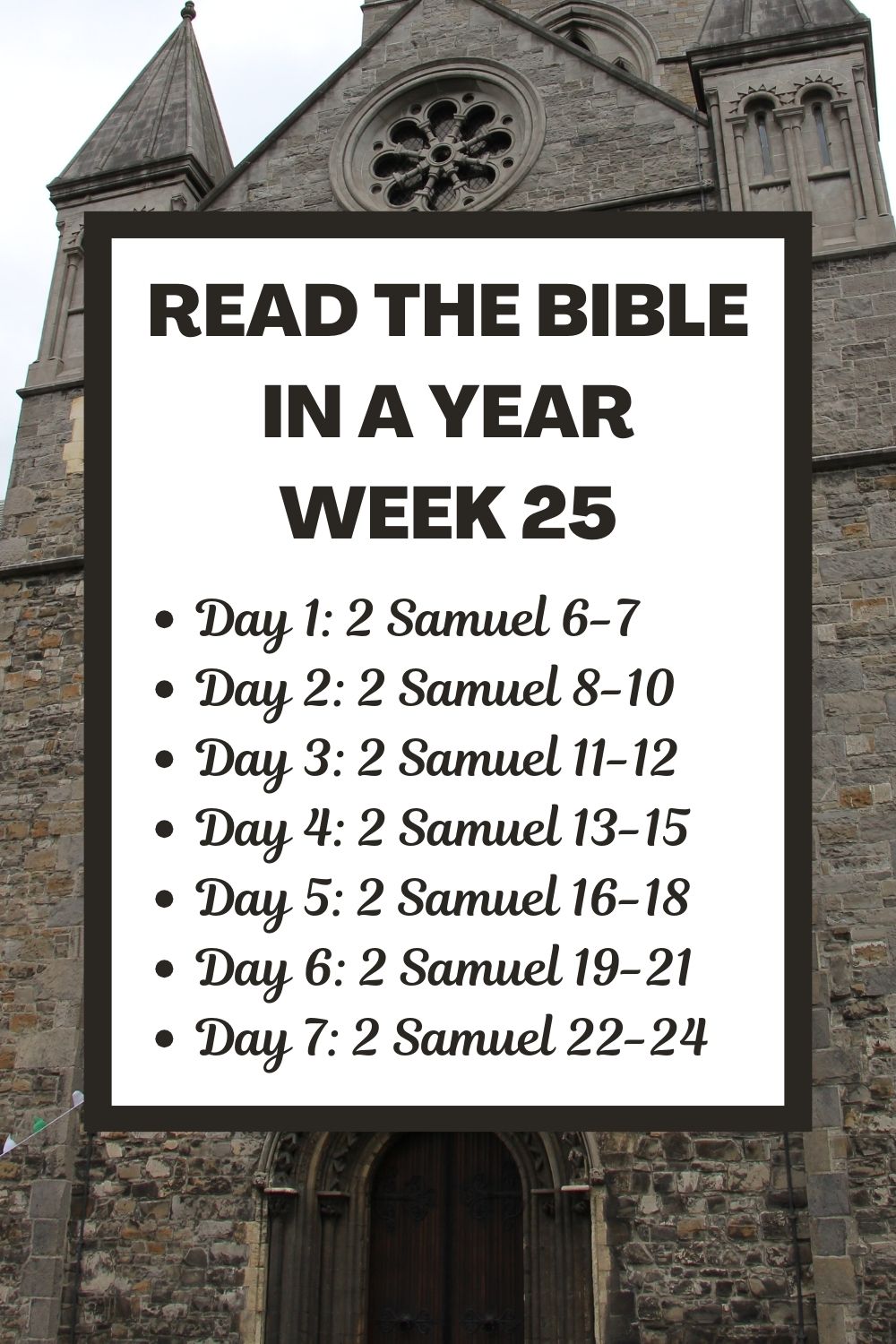 Read the Bible in a Year: Week 25 - Finishing 2 Samuel