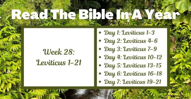 Read the Bible in a Year: Week 28 – Leviticus and the Holiness of God