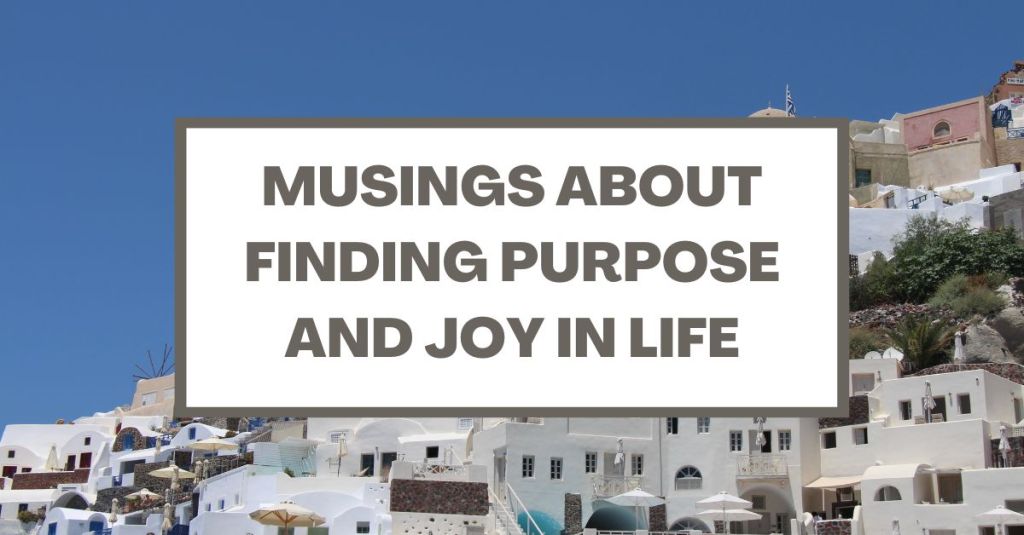 Musings about Finding Purpose, Meaning, and Joy in&nbsp;Life