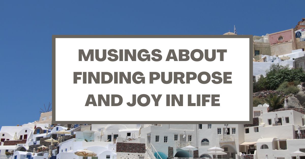 Musings about Finding Purpose, Meaning, and Joy in&nbsp;Life