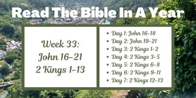 Read The Bible In A Year: Week 33 - John 16-21 and 2 Kings 1-13