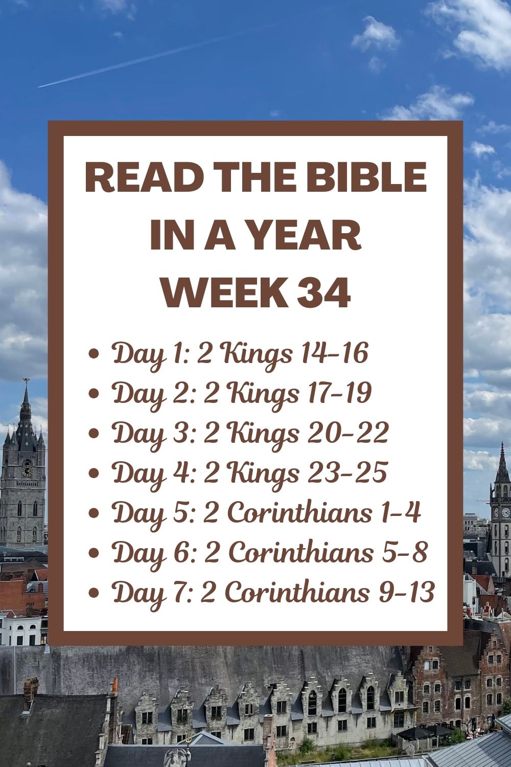 Read the Bible in a Year: Week 34 - 2 Kings 14-25 and 2 Corinthians