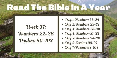 Read the Bible in a Year: Week 37 - Numbers 22-36 and Psalms 90-103