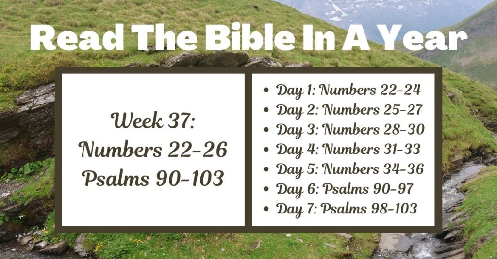 Read the Bible in a Year: Week 37 – Numbers 22-36 and Psalms&nbsp;90-103