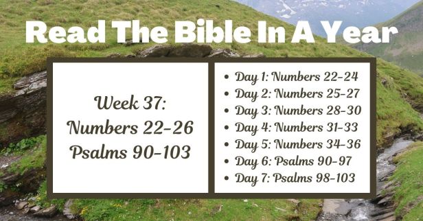 Read the Bible in a Year: Week 37 – Numbers 22-36 and Psalms 90-103