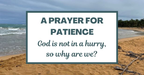 A Prayer for Patience: God is not in a hurry, so why are we?