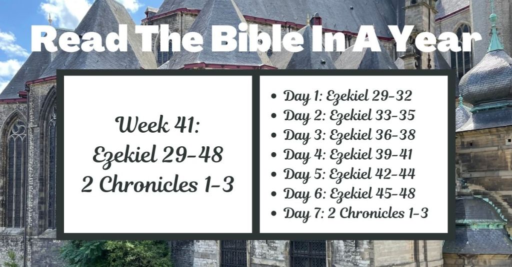 Read the Bible in a Year: Week 41 – Ezekiel 29-48 and 2 Chronicles&nbsp;1-3