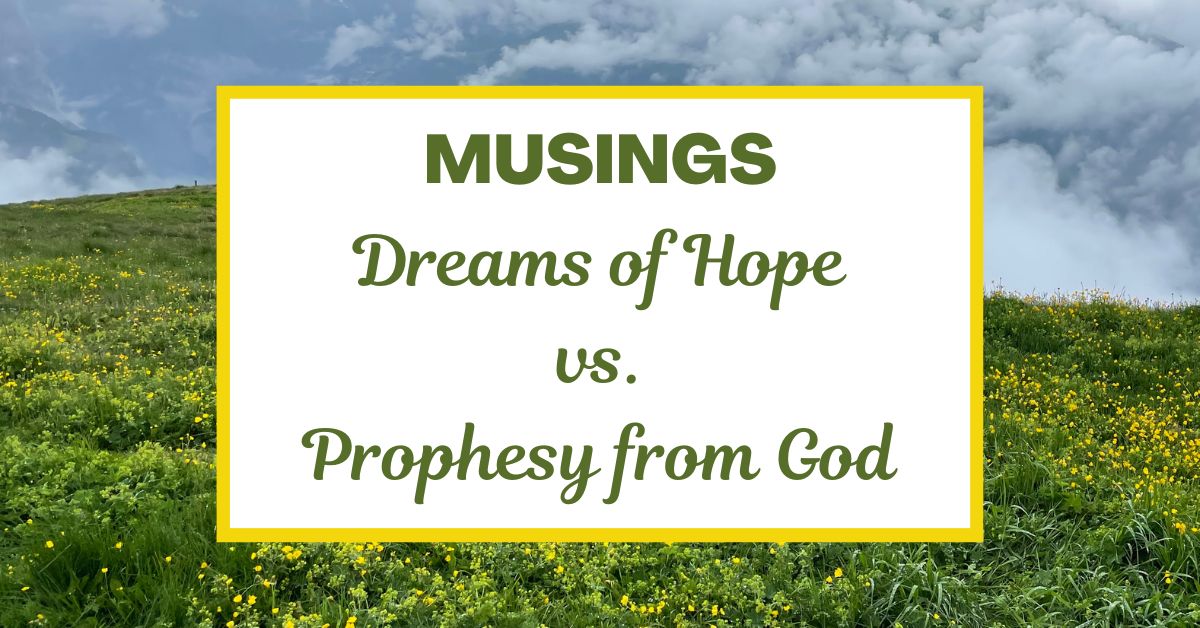 Musings about Dreams of Hope vs. Prophesy from&nbsp;God