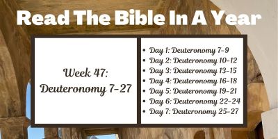 Read the Bible in a Year: Week 47 - Deuteronomy 7-27