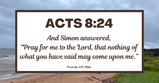Acts 8:24 – A Memory Verse about the Need for Prayer after Sin
