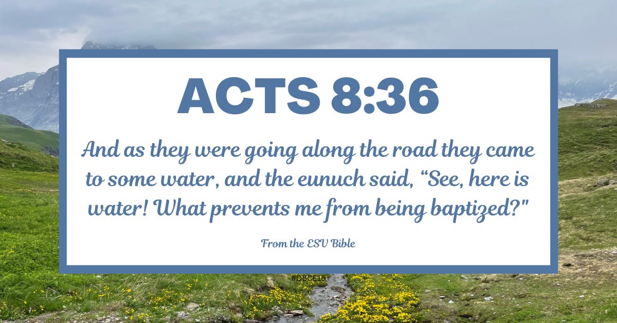 Acts 8:36 (ESV)