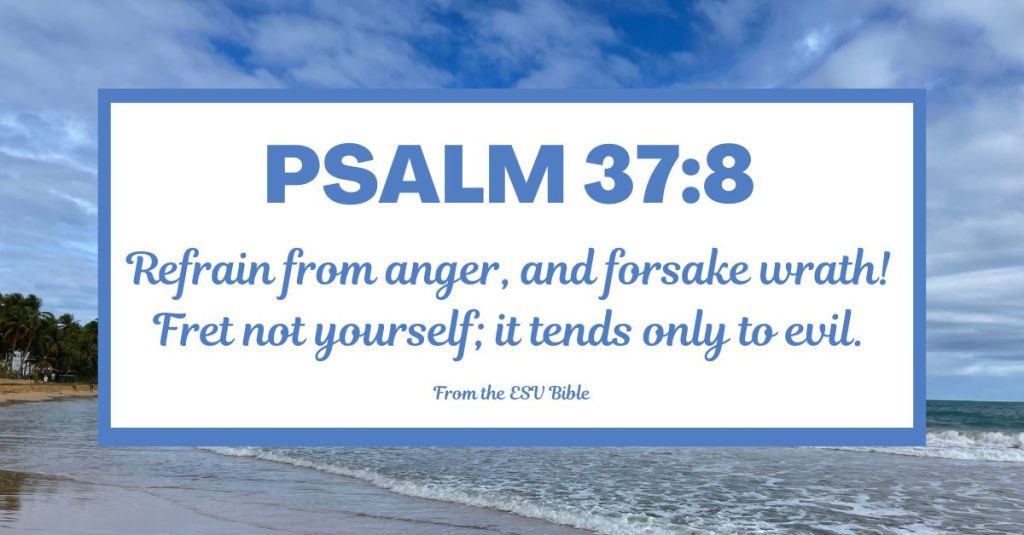Psalm 37:8 (ESV)