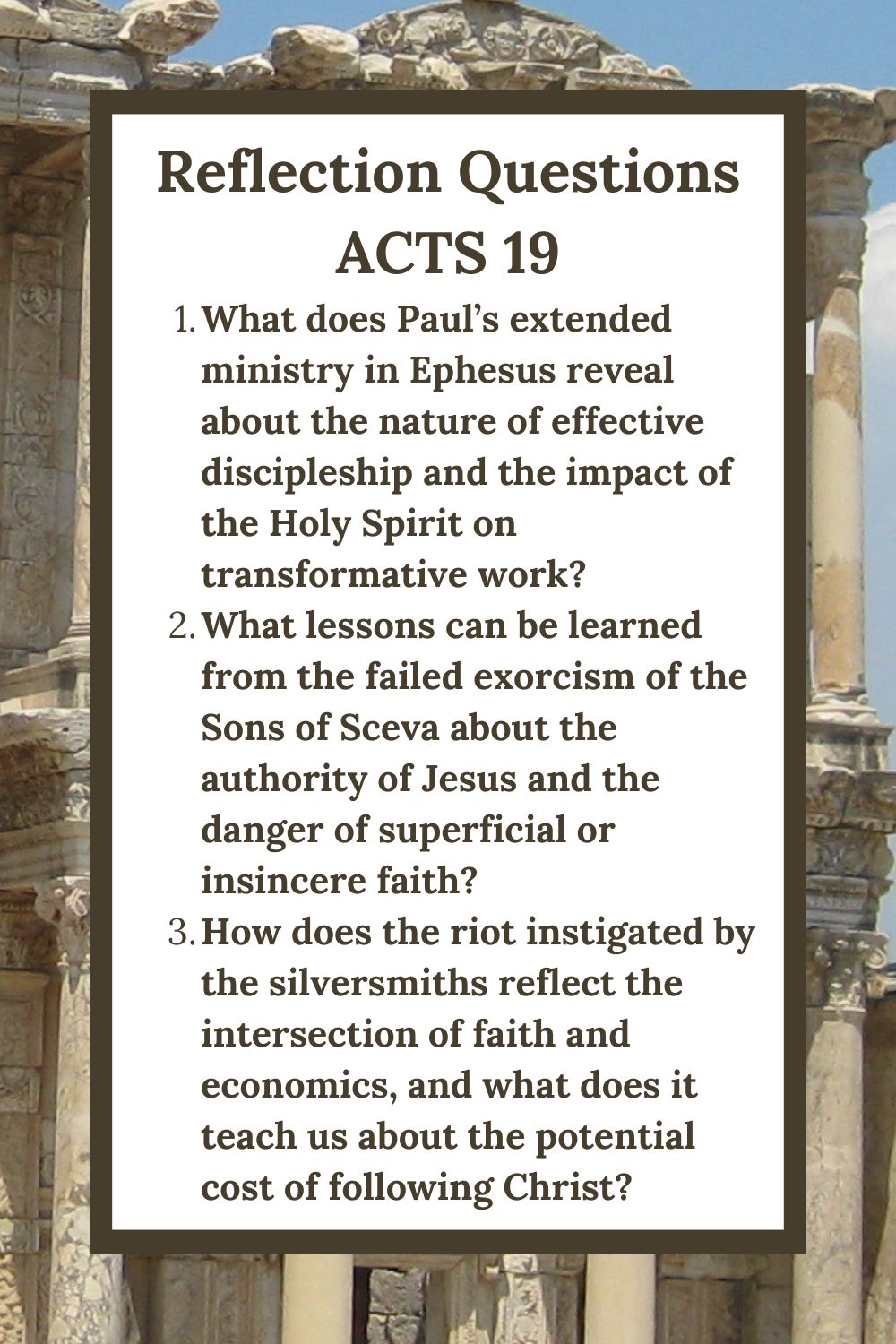 Reflection Questions for Acts 19