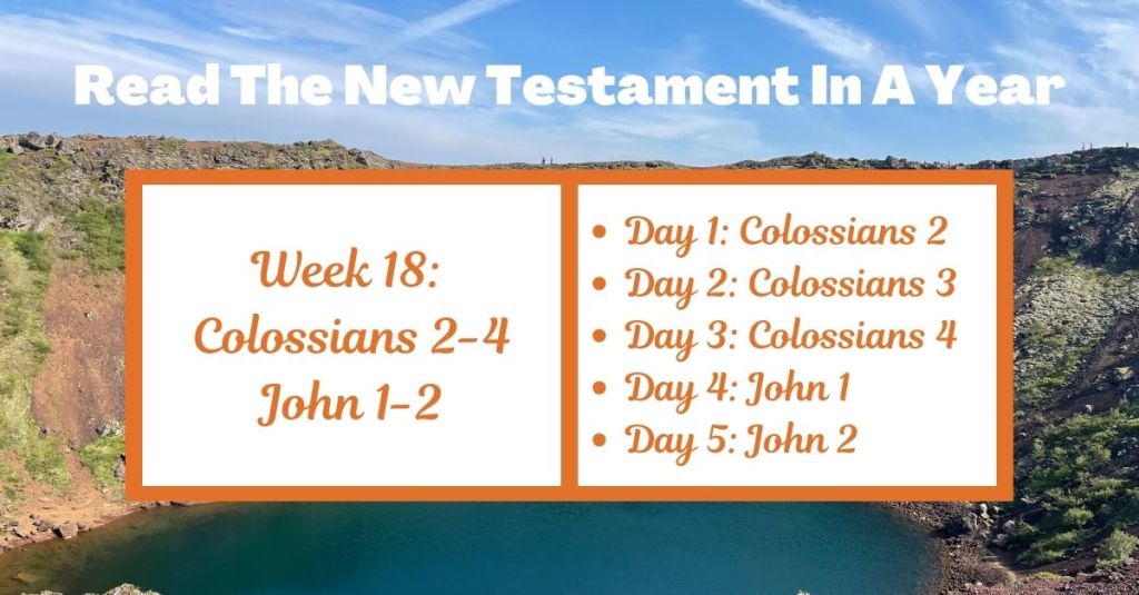 Read the New Testament in a Year: Week 18 – Colossians 2-4 and John&nbsp;1-2