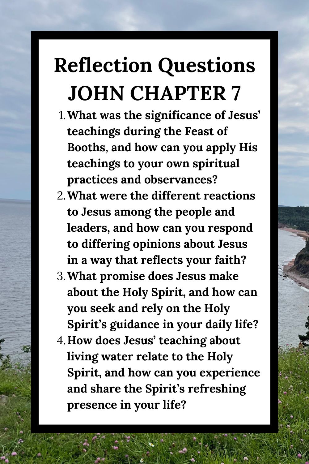 Reflection Questions for John Chapter 7