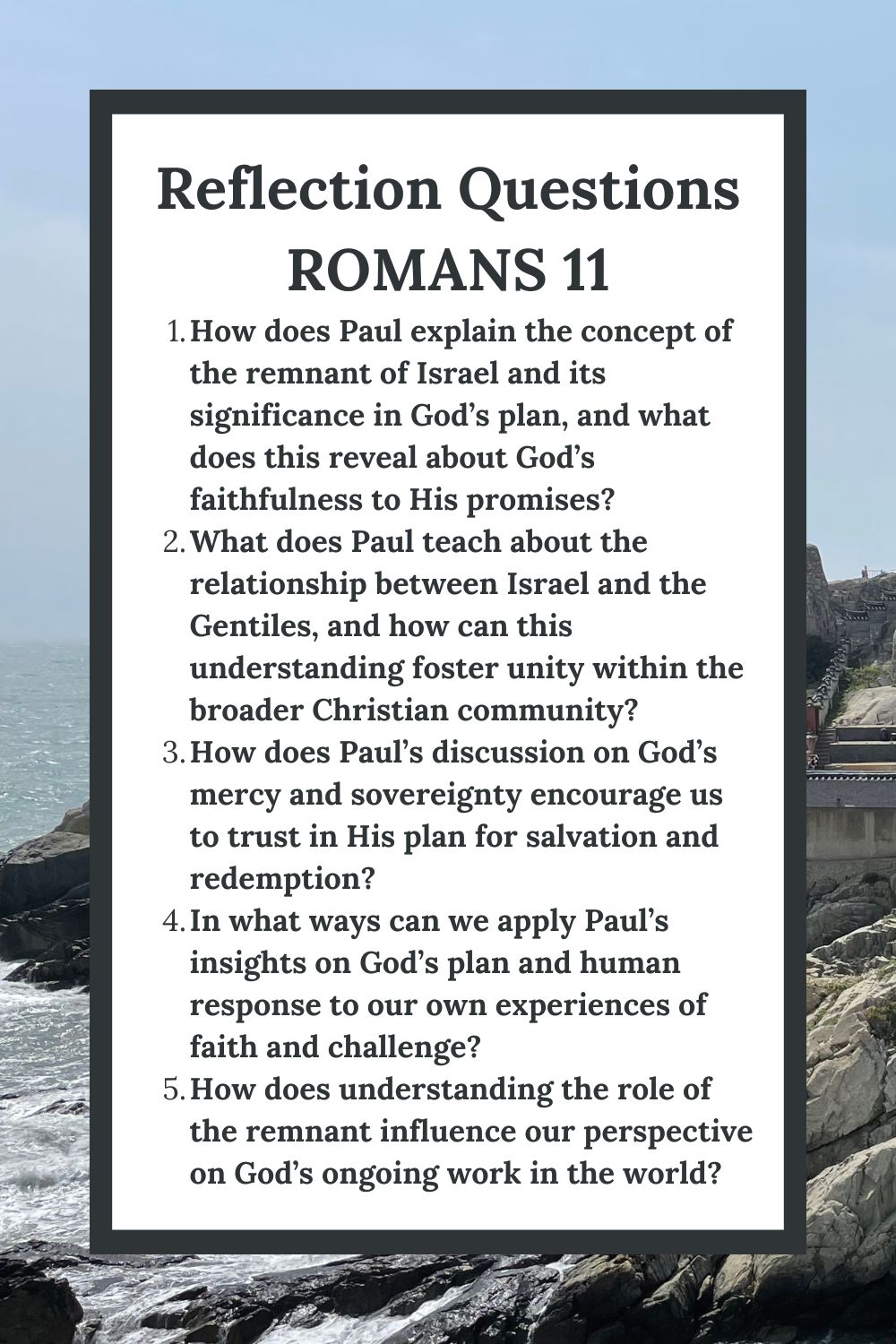 Reflection Questions for Romans 11