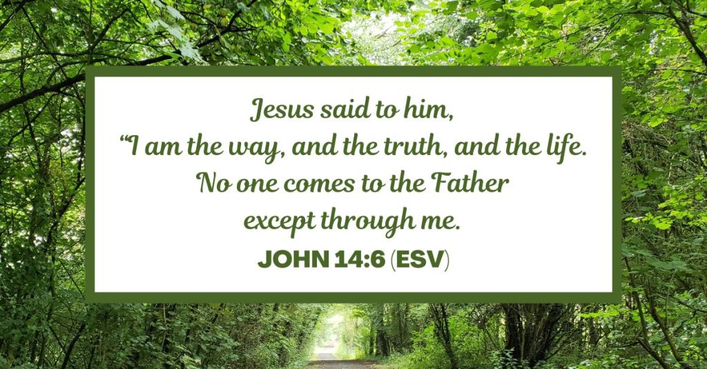 Jesus said to him, “I am the way, and the truth, and the life. No one comes to the Father except through me. - John 14:6 (ESV)