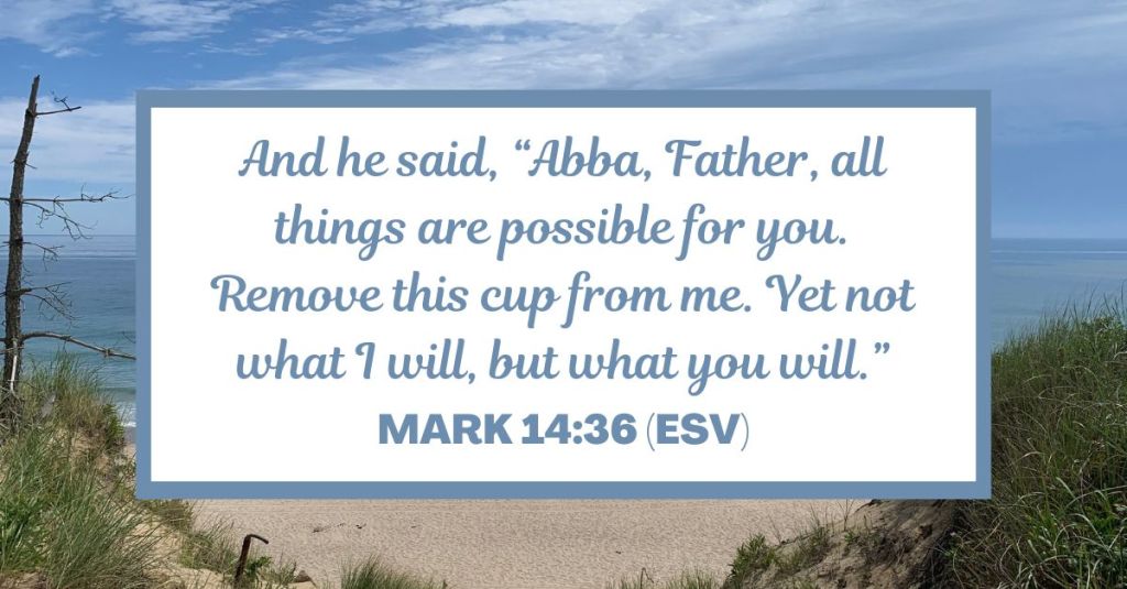 And he said, “Abba, Father, all things are possible for you. Remove this cup from me. Yet not what I will, but what you will.” - Mark 14:36 (ESV)