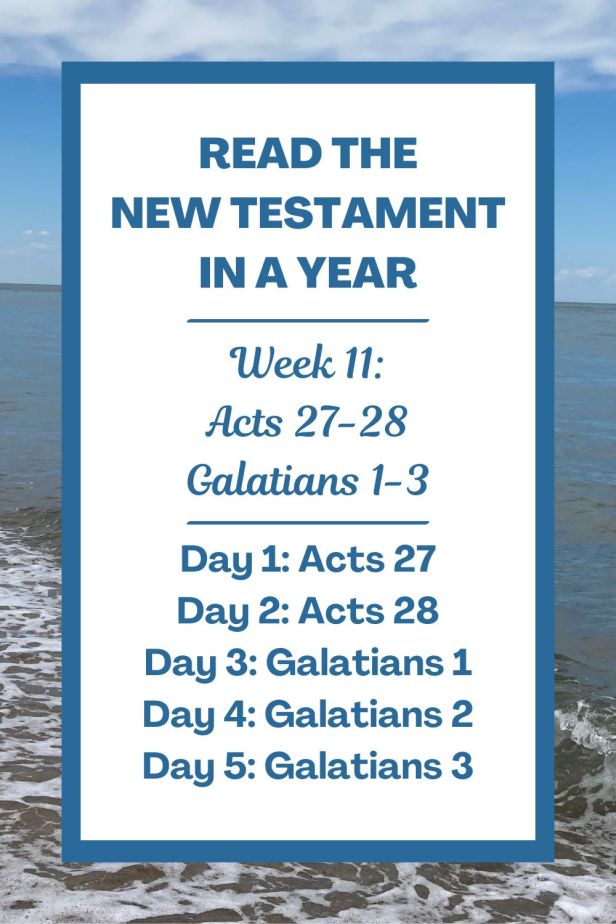 Read the New Testament in a Year: Week 11 - Acts 27-28 and Galatians 1-3