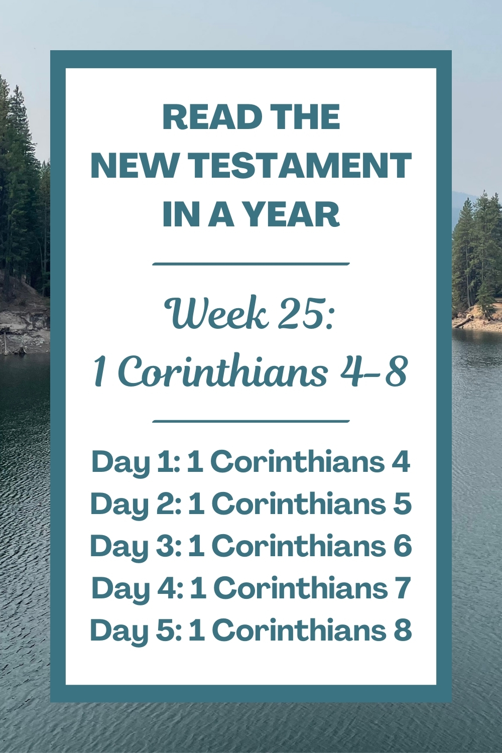 Read the New Testament in a Year: Week 25 - 1 Corinthians 4-8