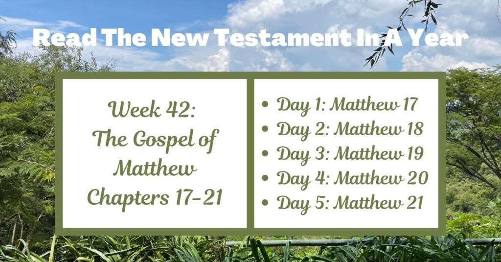 Read the New Testament in a Year: Week 42 – Matthew&nbsp;17-21