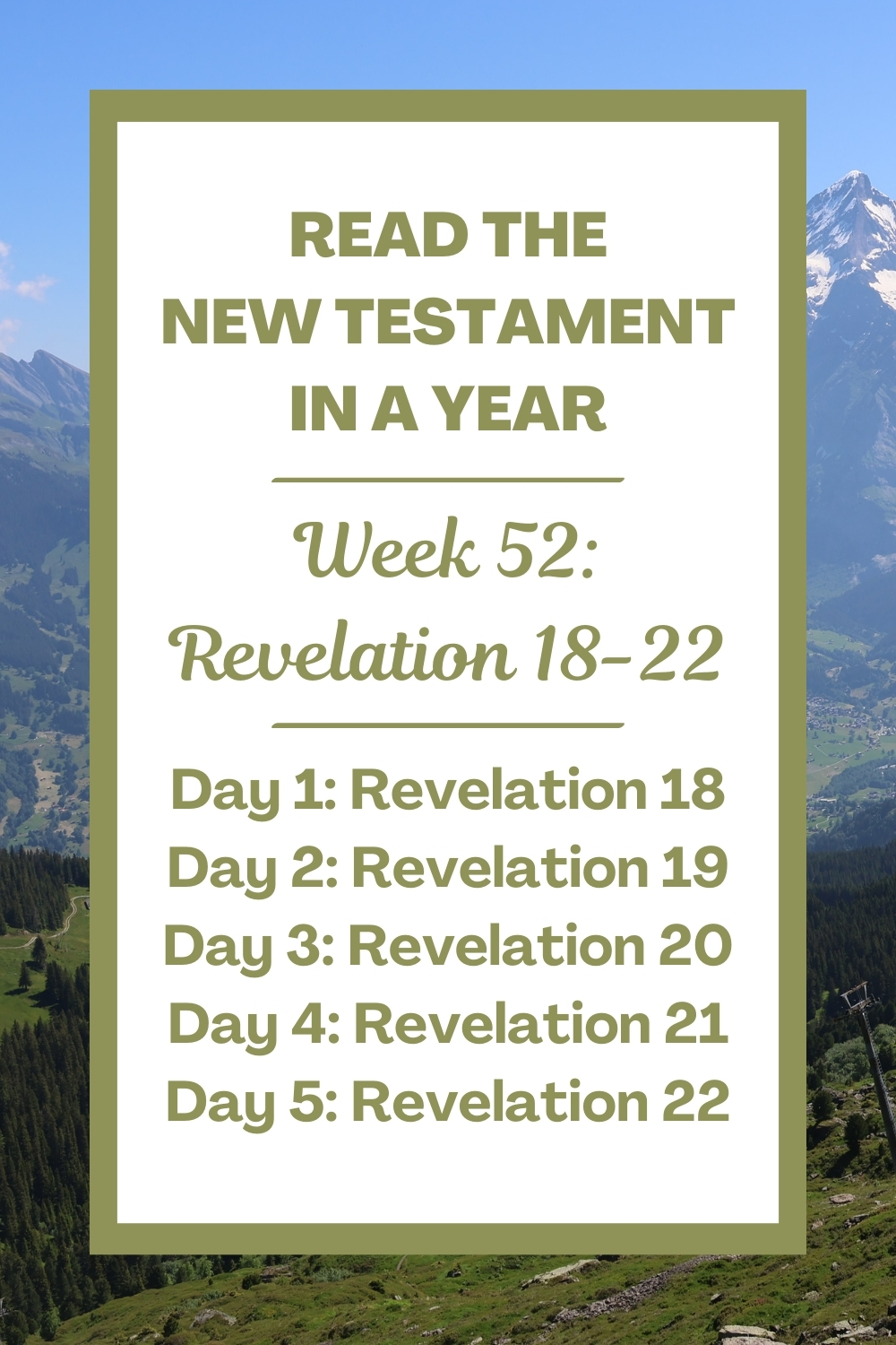 Read the New Testament in a Year: Week 52 – Revelation 18-22