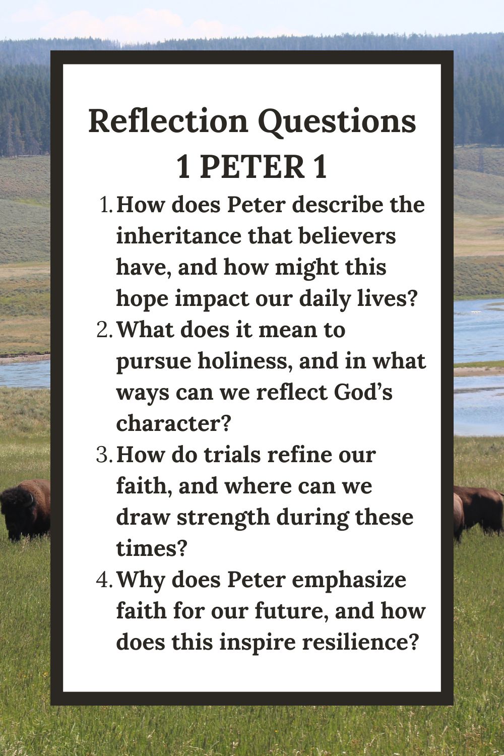 Reflection Questions for 1 Peter 1