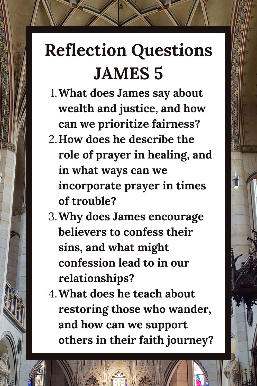 Reflection Questions for James 5