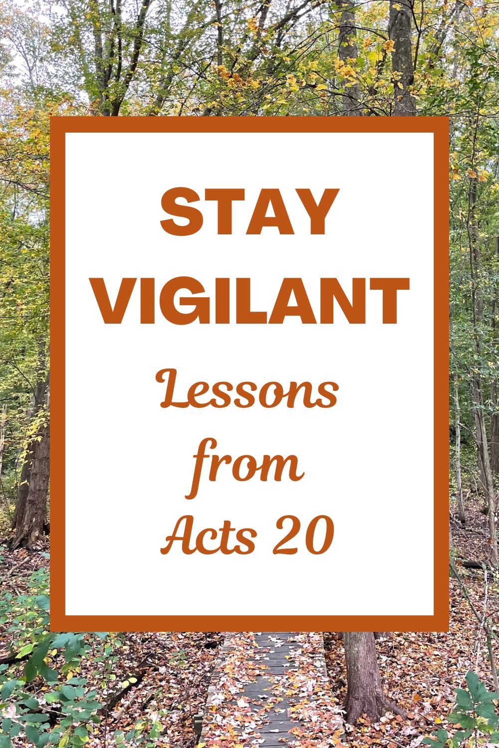 Stay Vigilant: Lessons from Acts 20