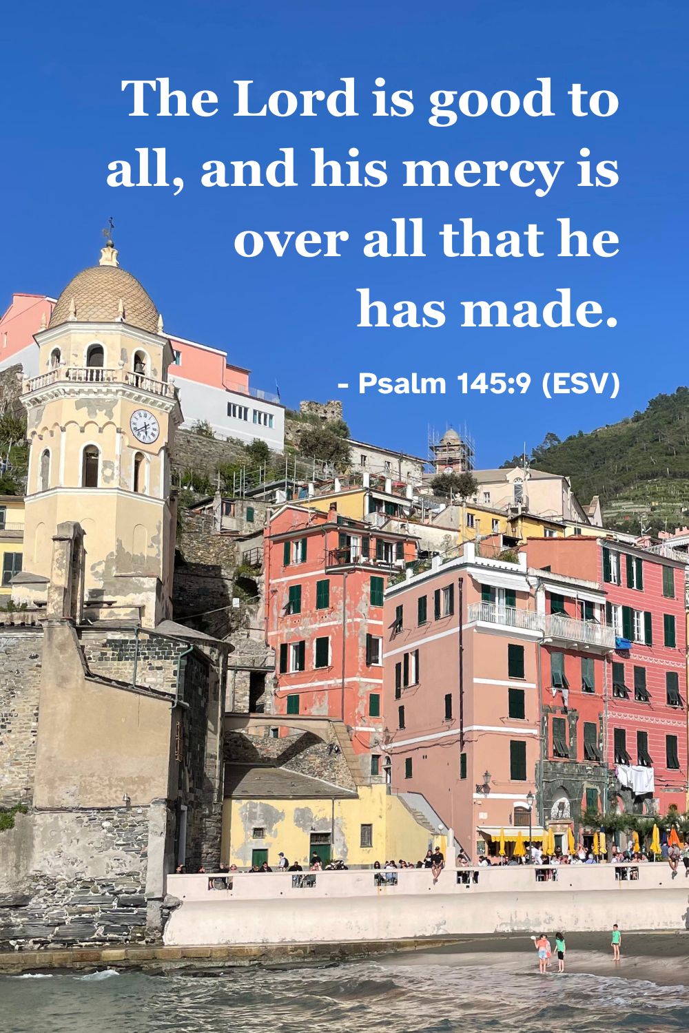 Psalm 145:9 (ESV): The Lord is good to all, and his mercy is over all that he has made.
