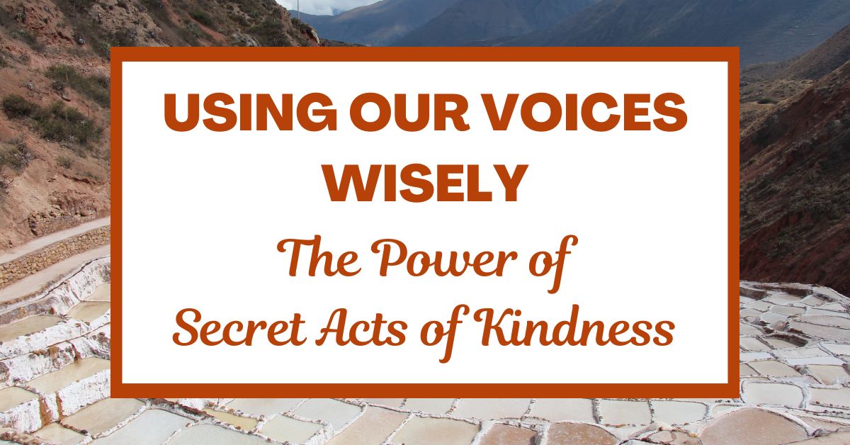 Using Our Voices Wisely: The Power of Secret Acts of&nbsp;Kindness