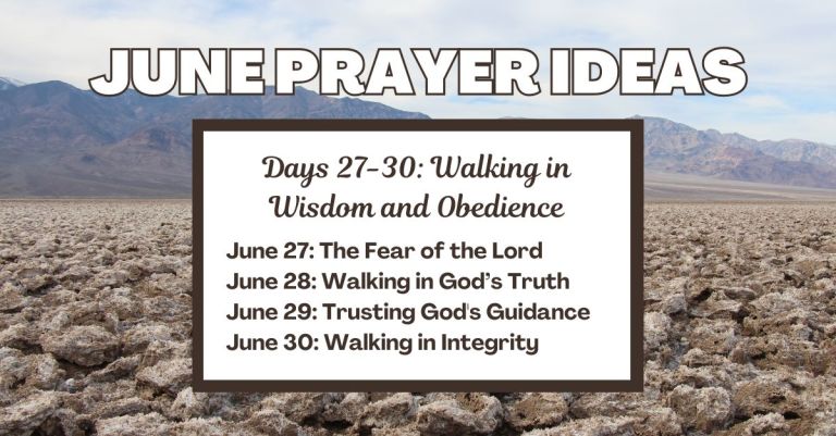 30 Prayer Ideas for the Month of June – Joyful Moments in Christ