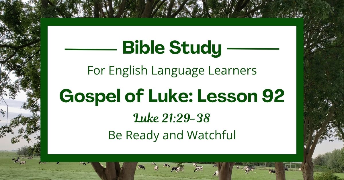 ELL Bible Study: Luke 21:29-38 — Be Ready and&nbsp;Watchful