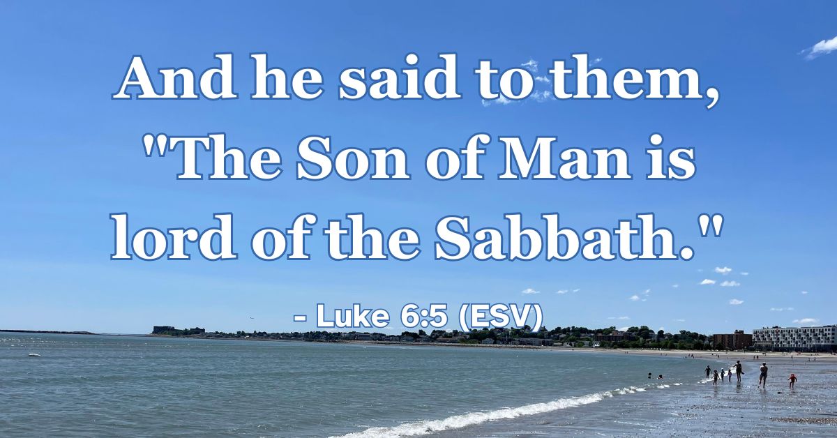 Luke 6:5 (ESV): And he said to them, “The Son of Man is lord of the Sabbath.”