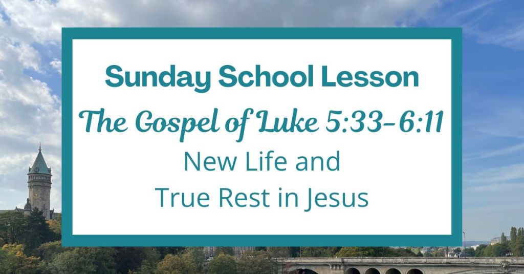 A Sunday School Lesson: Luke&nbsp;5:33-6:11