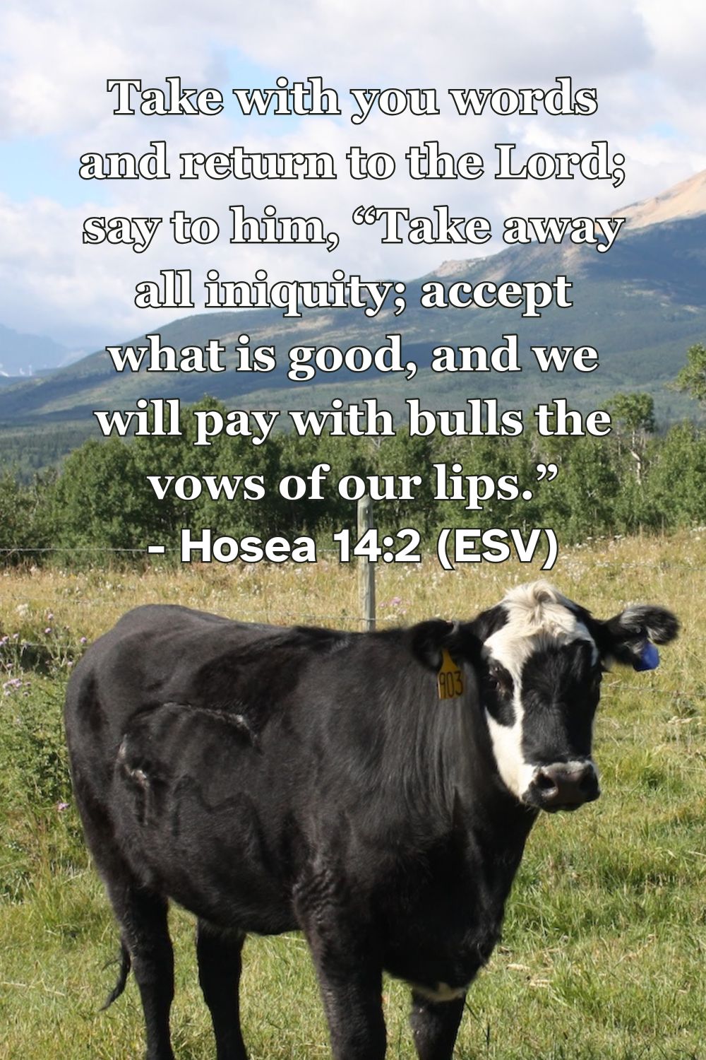 Bible verse from Hosea 14:2 about returning to the Lord.