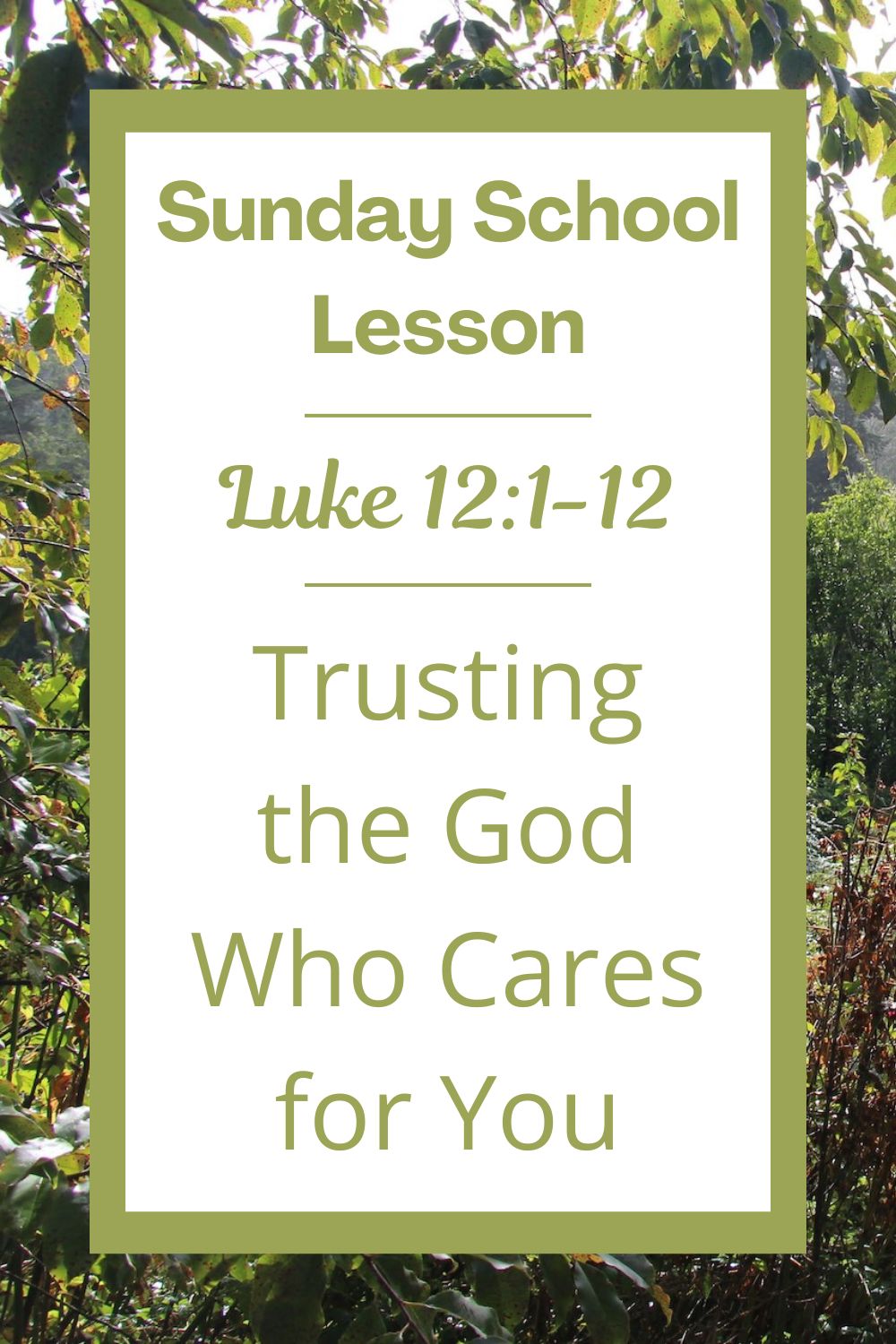 Jesus teaches us that God knows us perfectly and cares for even the smallest birds. Explore this Sunday School Lesson based on Luke 12:1-12. The lesson includes activities, teacher background notes, discussion questions, theological insights, and a Bible memory verse! #SundaySchool #BibleLesson #GospelOfLuke