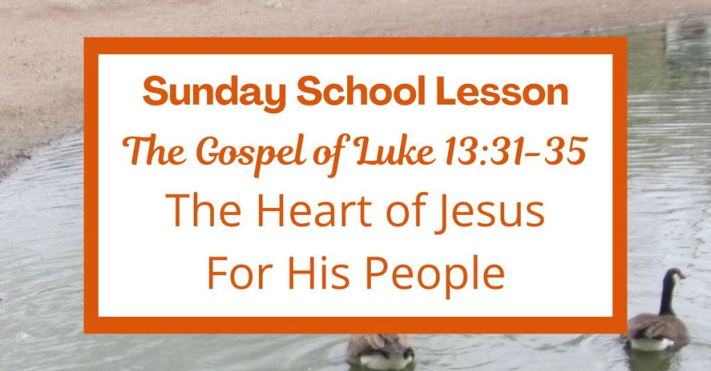 A Sunday School Lesson: Luke&nbsp;13:31-35